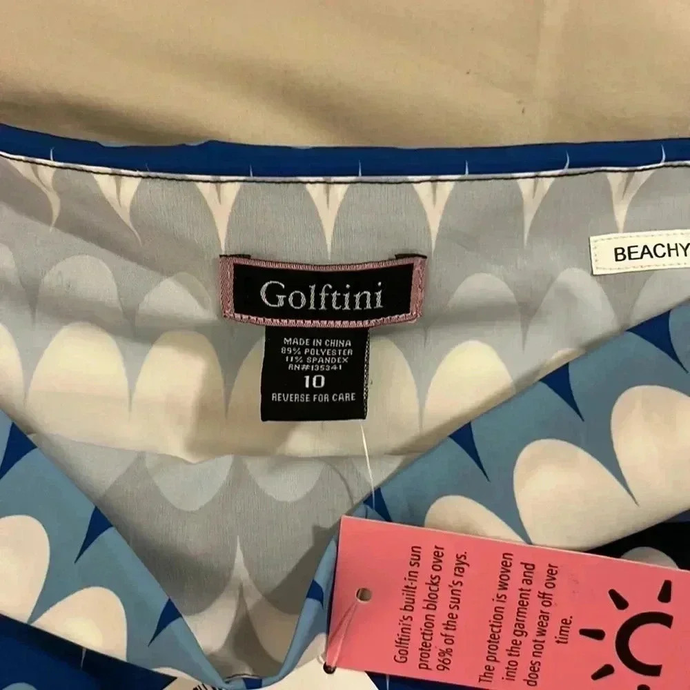 NWT Women’s performance front pleat beachy waves golf skirt / skorts size 10 - Picture 8 of 8